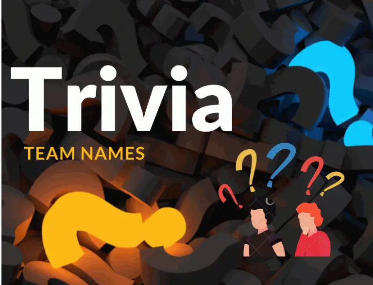 530 Clever And Funny Trivia Team Names 2022