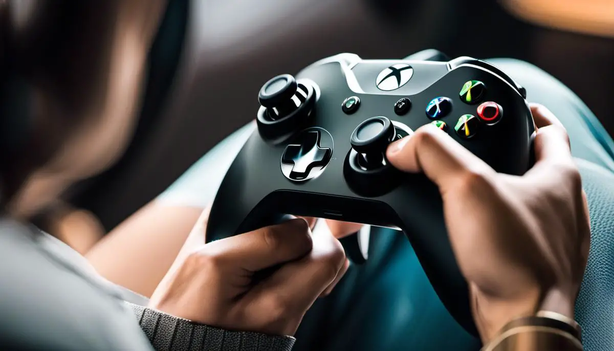 A person holding an Xbox controller, symbolizing the concept of an Xbox username.